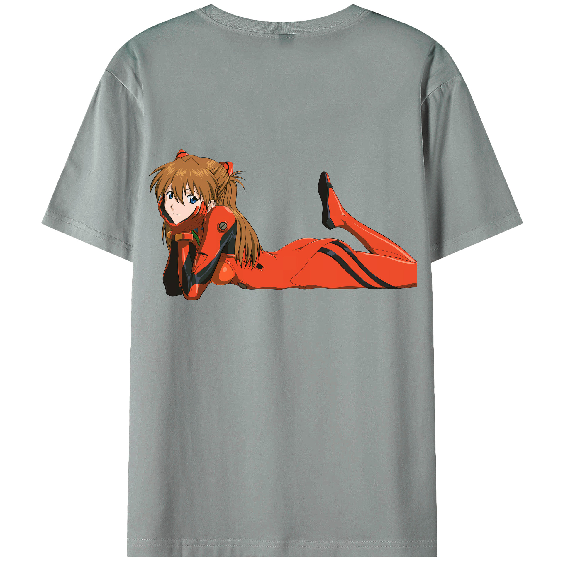 （画像用） EVA 新世紀エヴァンゲリオン 綿100％ メンズ半袖Tシャツ（バックプリント） 通気性